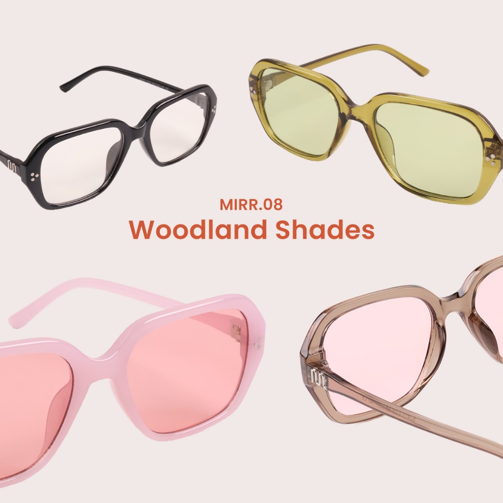 MIRR.08 Woodland Shades แว่นตากันแดดแฟชั่น แว่นป้องกันแสง UV400 บริการเปลี่ยนแว่นฟรีถ้าใส่ไม่เข้ารูปหน้า