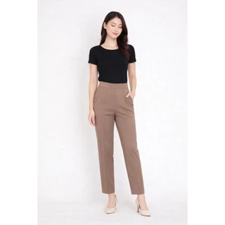 กางเกงขากระบอกเล็ก ซิปหลัง เอวสูง ใส่สบายทุกโอกาส AMITY SHOP