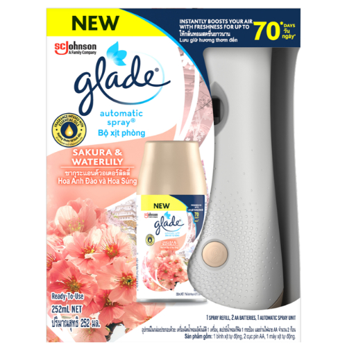 เกลดออโตเมติค สเปรย์ปรับอากาศอัตโนมัติ 252 มล Glade Automatic Spray Air Freshener  252ml - 1