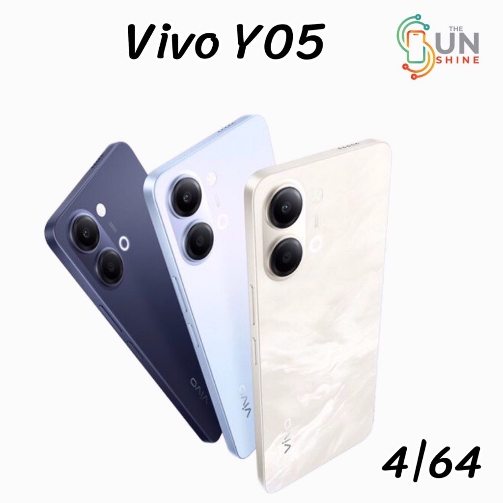 Vivo y05 4/64GB สมาร์ทโฟน หน้าจอ 6.74นิ้ว เครื่องศูนย์ไทย✅️ประกันตามล็อตผลิต