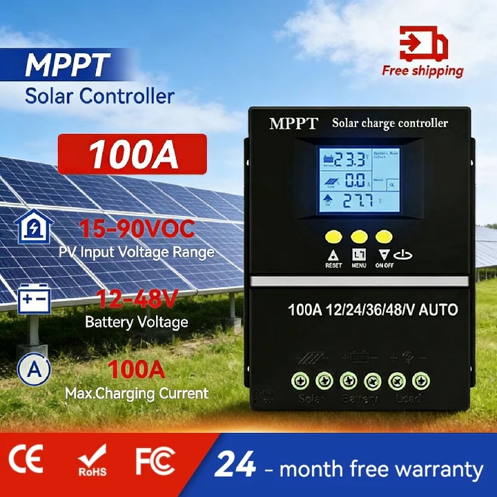 MPPT ชาร์จเจอร์ ชาจเจอร์โซล่า Powland 12v24v36v48V โซล่าชาร์เจอร์ โซล่าคอนโทรลเลอร์ แผงควบคุมพลังงานแสงอาทิตย์