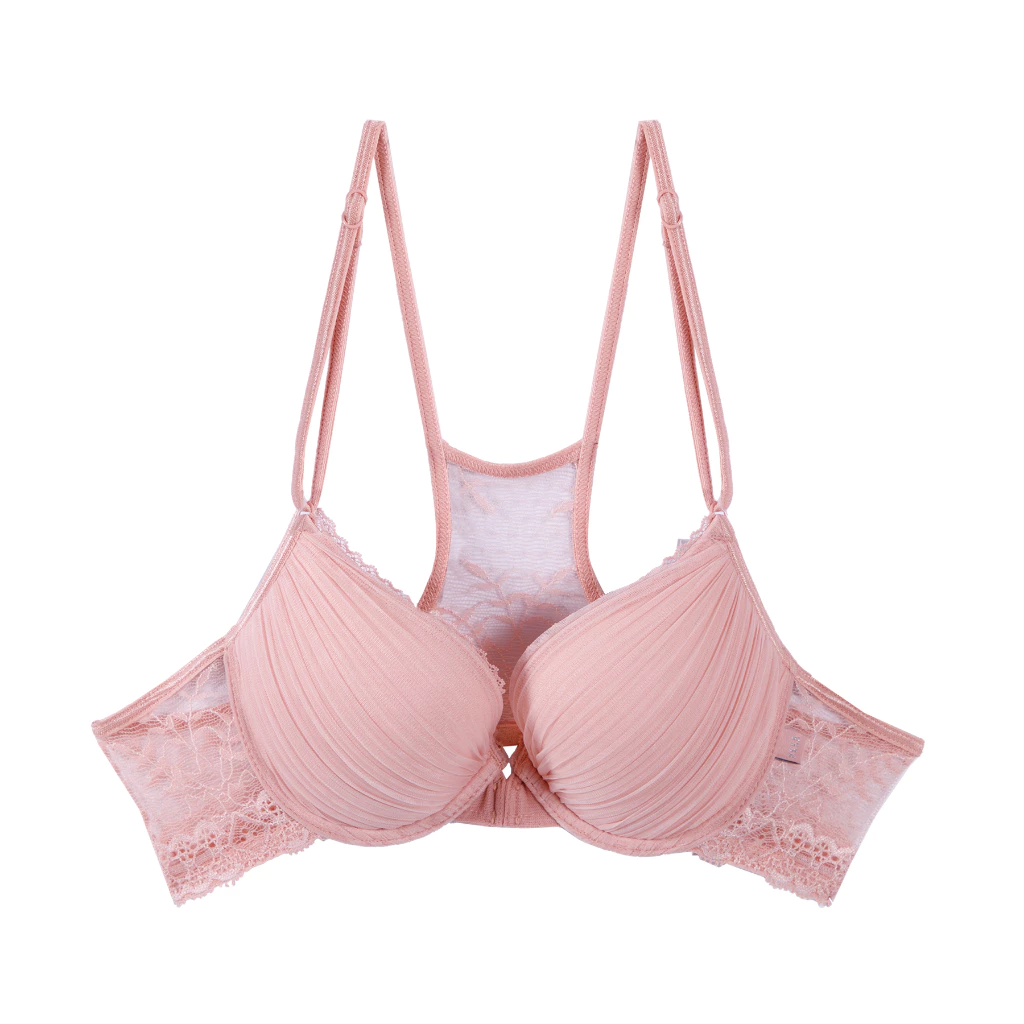 ELLE lingerie Moulded Bra Front-Close ยกทรงตะขอหน้ามีโครงเสริมฟองน้ำตกแต่งพลีท - LB7540