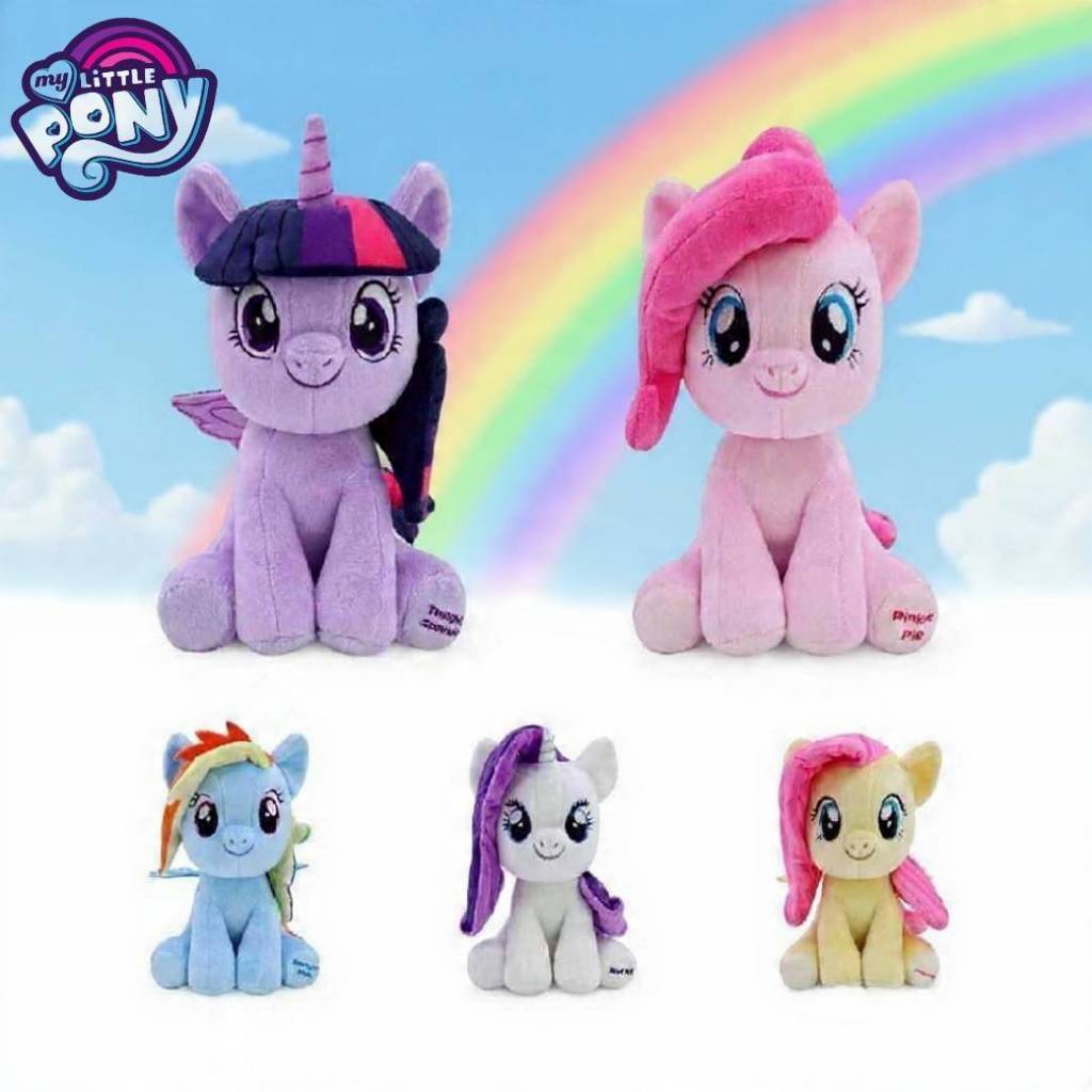 ตุ๊กตาPony ม้าโพนี่ 7 นิ้ว ลิขสิทธิ์แท้!,ทไวไลท์ สปาร์เคิล,แรริ ตี้,ฟลัตเตอร์ชาย,เรนโบว์ แดช,พิงค์กี้ พาย My Little Pony