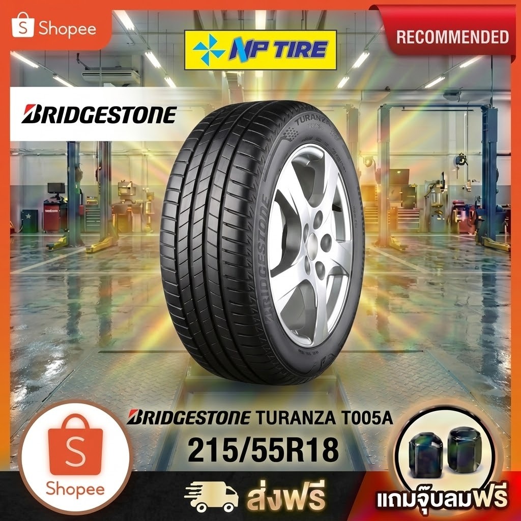 ยาง 215/55R18 BRIDGESTONE TURANZA T005A  ราคาต่อเส้น  ปี 2025