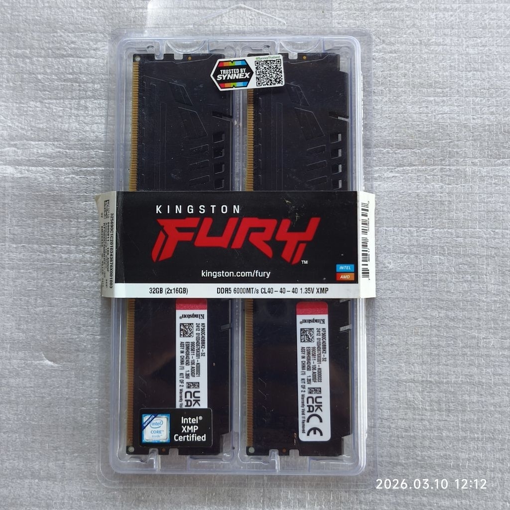 RAM DDR5 32GB 16x2 6000MHz ปก.Synnex
