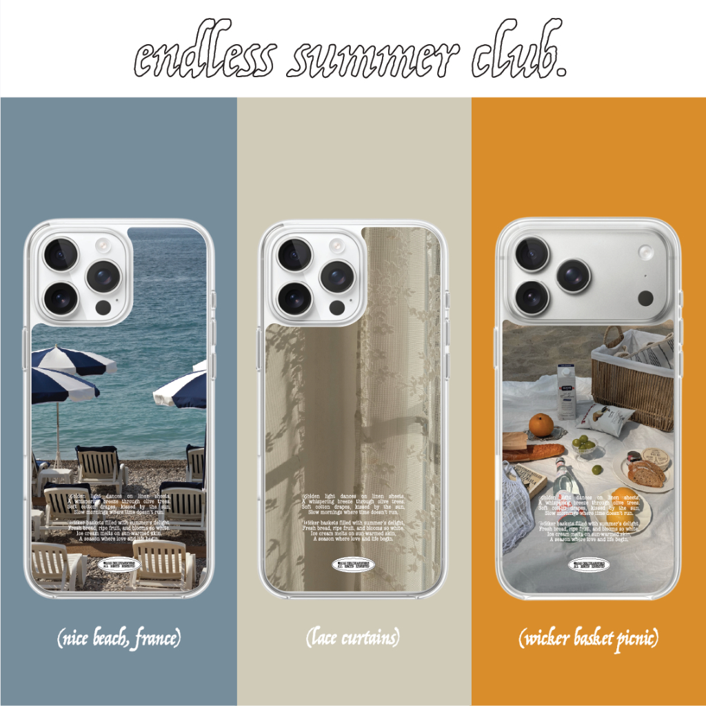 HOLLY.CASESTORE เคสไอโฟน/ซัมซุง : ENDLESS SUMMER CLUB. (พร้อมส่ง+พรี) เคสใส/ MAGNETIC | premium clear case