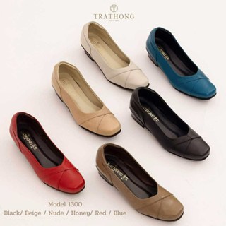 TRATHONG (ตราทอง) รุ่น 1300 รองเท้าคัชชูผู้หญิง หนังแท้ ส้นส…