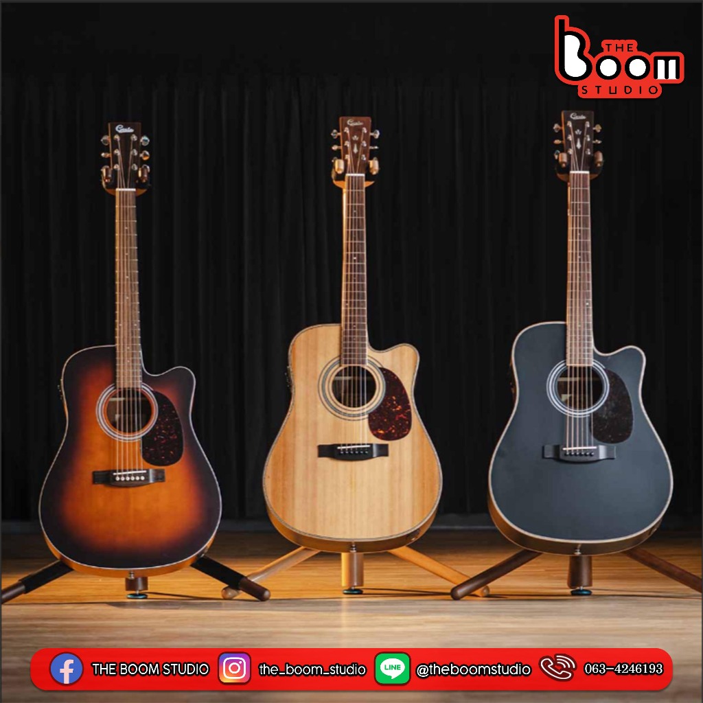 กีตาร์โปร่ง / กีต้าร์โปร่งไฟฟ้า Gusta Brookie 1D / 1DCE MKII แถมกระเป๋า THE BOOM STUDIO