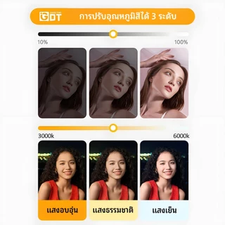 GDT WL62 ไฟดาราพกพา ไฟวิดีโอ LED แบบชาร์จไฟ หรี่แสงได้ 3000-5500K ไฟสตูดิโอถ่ายภาพโคมไฟ สามารถใช้สําหรับการถ่ายภาพ Vlog