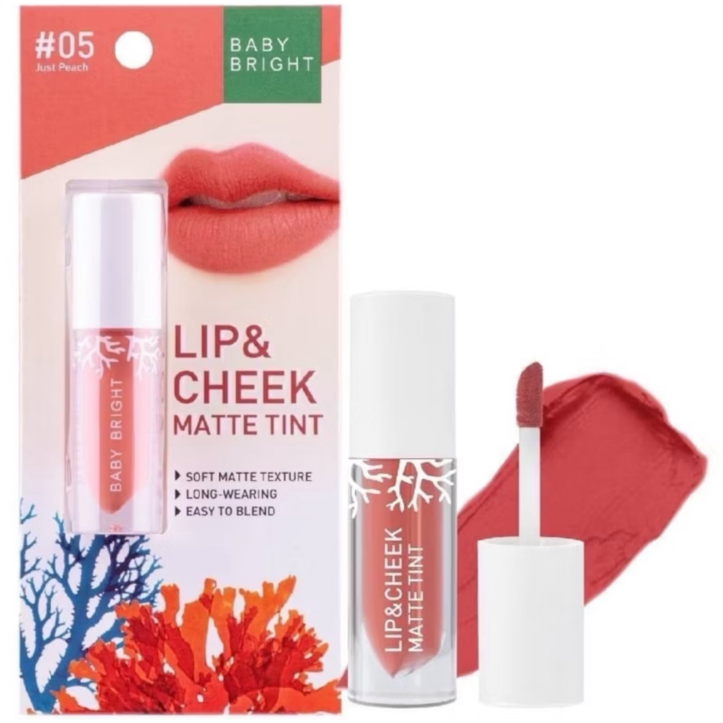 LT-60 ลิปทินท์BabyBright Lip & CheeMatteTint ลิปทินท์เนื้อแมตคืนพลังความชุ่มฉ่ำให้เรียวปากและพวงแก้ม ด้วยครีมเนื้อนุ่ม