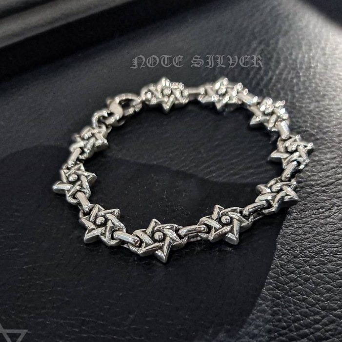 ข้อมือเงินแท้ลายดาวหกแฉก Star of David Sterling Silver 925 NSBL3287
