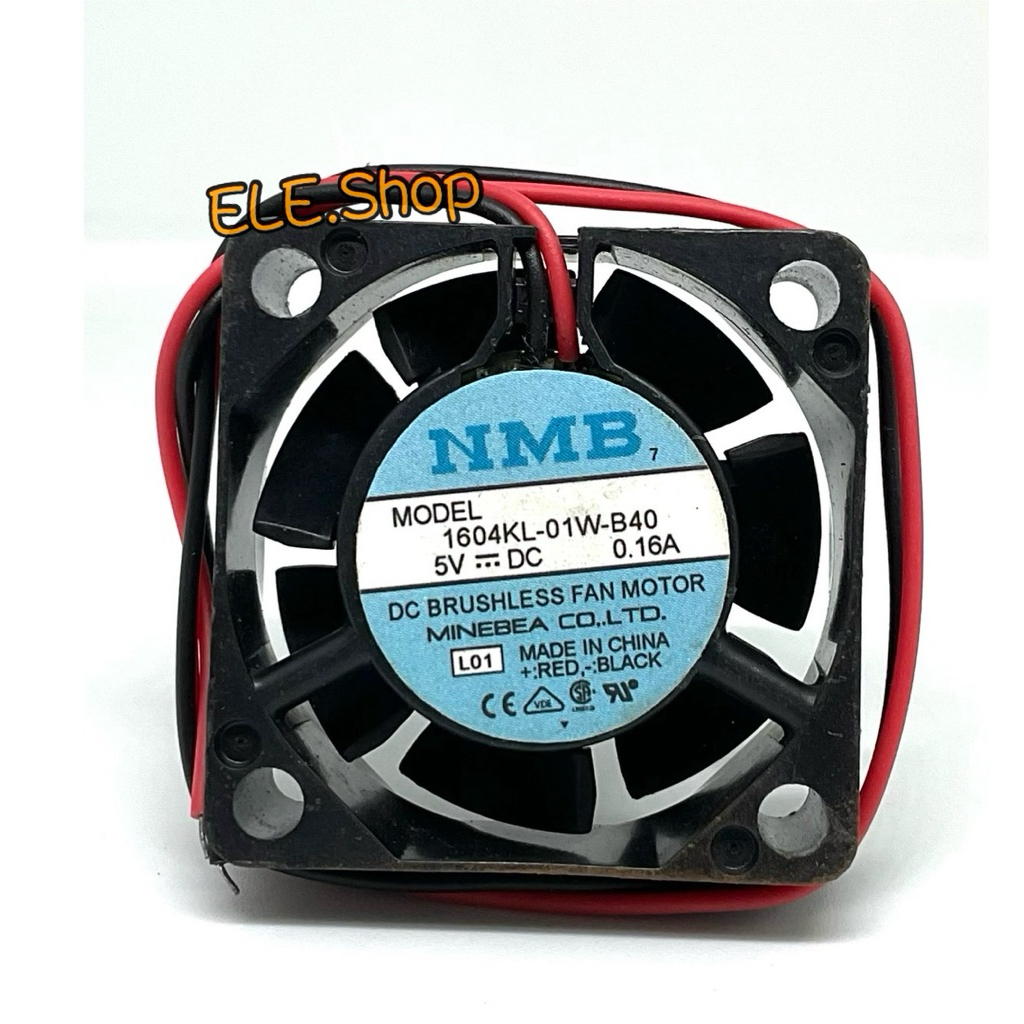 พัดลม NMB MODEL 1604KL-01W-B40 5VDC 0.16A ขนาด 40x40x15 พร้อมส่ง