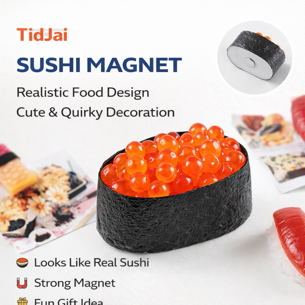 𝐈𝐤𝐮𝐫𝐚 𝐒𝐮𝐬𝐡𝐢 𝐌𝐚𝐠𝐧𝐞𝐭 🍣 Dimensions: W3.0 x L5.2 x H3.5 cm Weight: Approx. 39 g