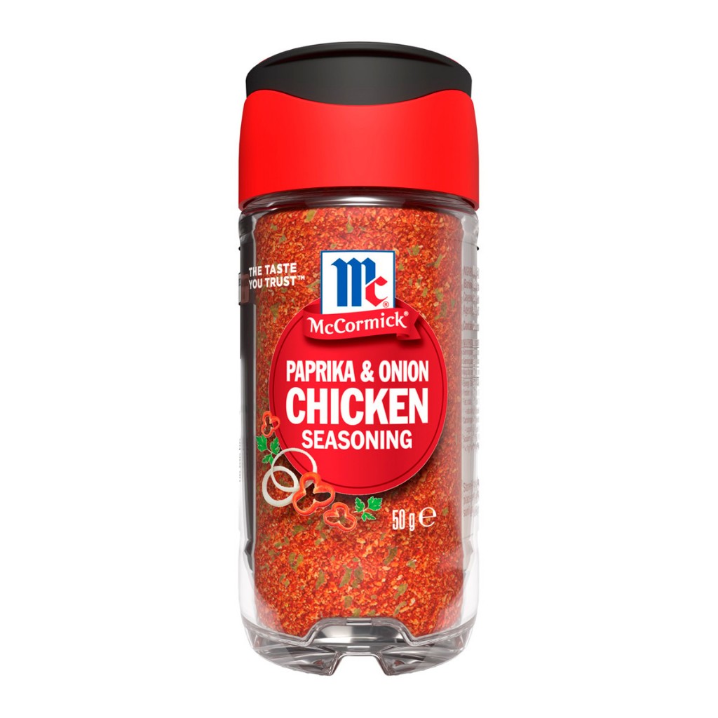 แม็คคอร์มิค ผงปรุงรสพริกปาปริก้าและหัวหอม สำหรับปรุงไก่ 50ก. McCormick Paprika Onion Chicken Seasoning 50g.