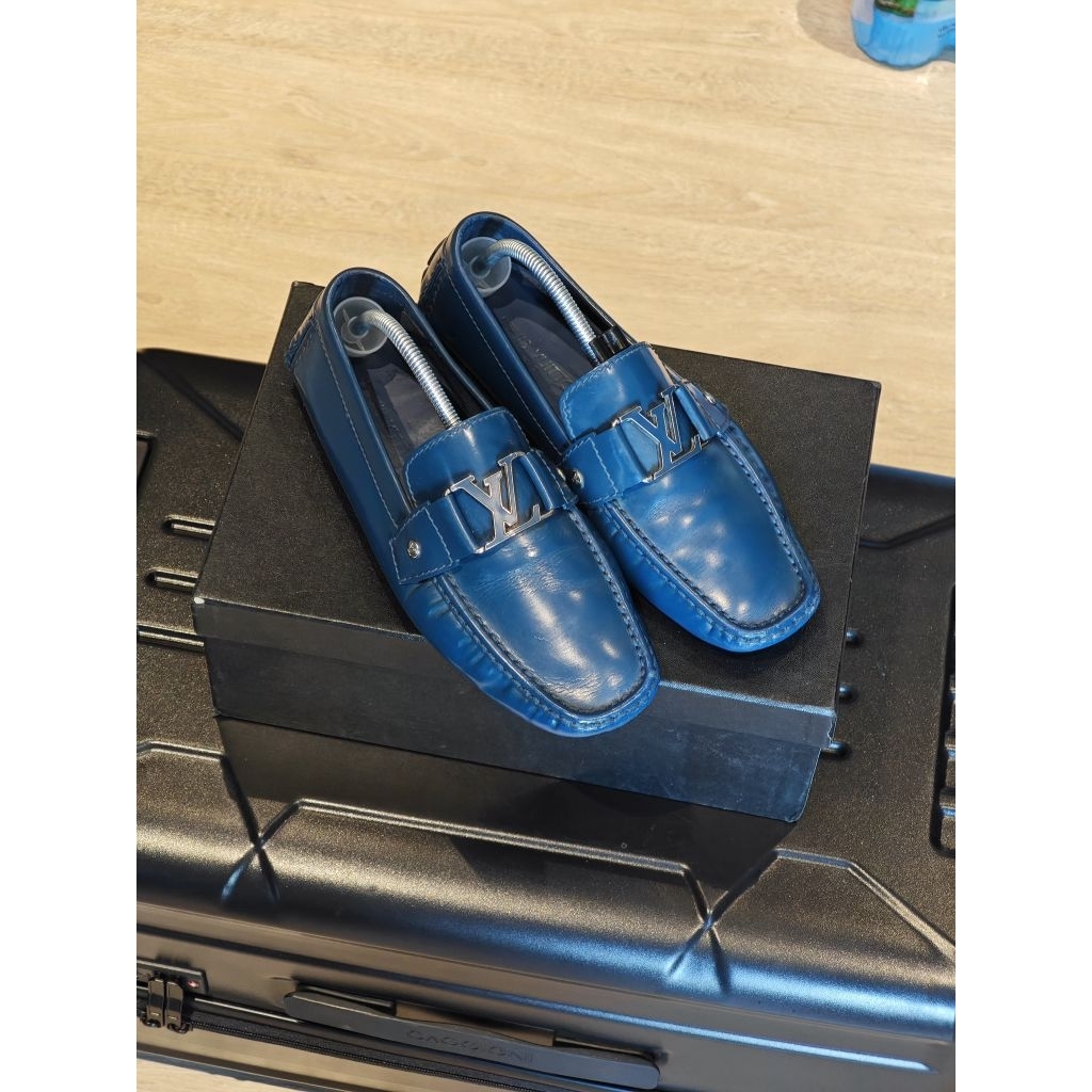 LV Loafer Deep Blue Logo Shoes Size 42+