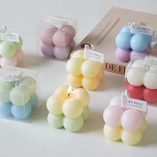  เทียนหอม ทรงลูกบาศก์ รูบิก🏐 4 Balls-Cube Candle เทียน น่ารั…