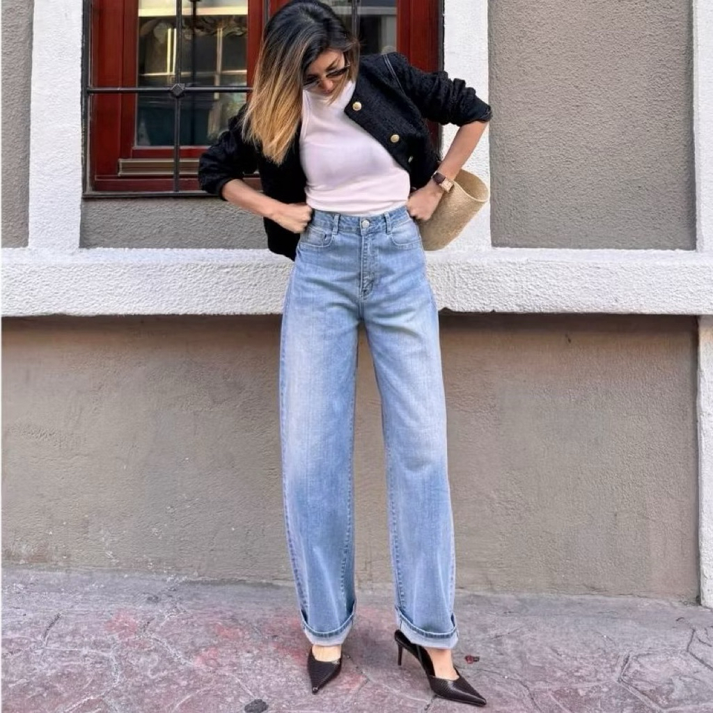Aevelyn Jeans กางเกงยีนส์รุ่น Ginny Light Blue Jeans size L