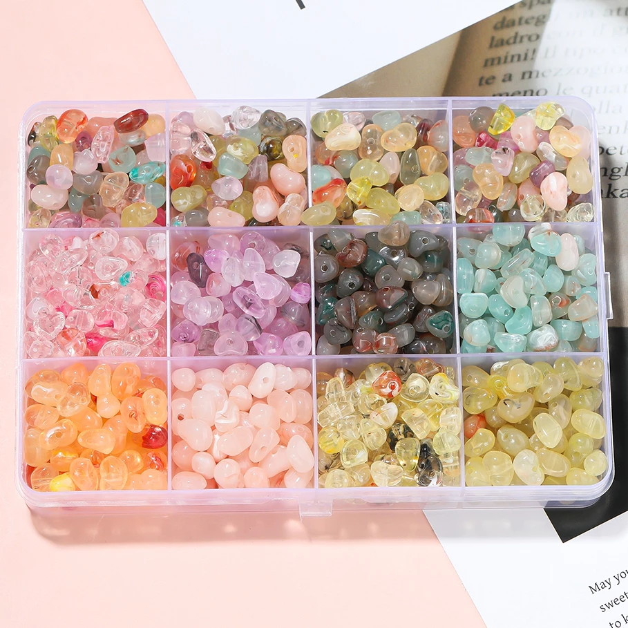 10-20g ลูกปัดหินแตกอะคริลิค 4-9mm หินไม่สมมาตร หลากสี สำหรับทำสายคล้องมือถือ สร้อยข้อมือ DIY อุปกรณ์ทำเครื่องประดับ