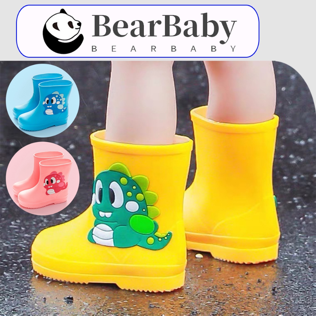 ของใหม่ รองเท้าบูทเด็ก บูทกันน้ำ ลายการ์ตูน ไอโดเสาร์ บูทกันฝน กันลื่นใส่ทั้งได้เด็กผู้ชายและเด็กหญิง