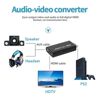 อะแดปเตอร์ ps2 to hd ตัวแปลงPS2 To HD Converter ต่อเครื่องเล่น PS2 ออกทีวี HD 3.5mm