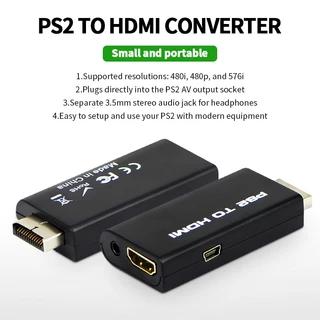 อะแดปเตอร์ ps2 to hd ตัวแปลงPS2 To HD Converter ต่อเครื่องเล่น PS2 ออกทีวี HD 3.5mm