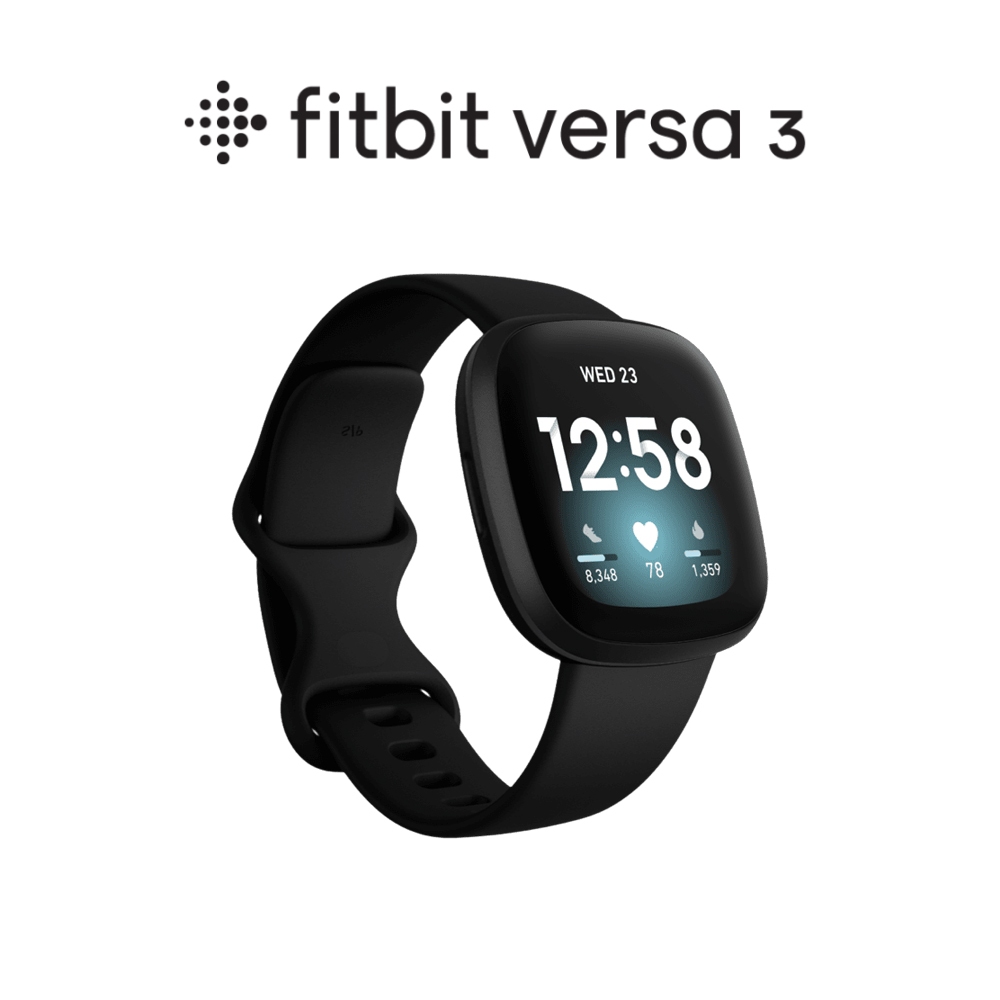 Fitbit Versa 3 Fitness Smartwatch สมาร์ทวอชระดับพรีเมี่ยม พร้อมฟีเจอร์ GPS และการโทร