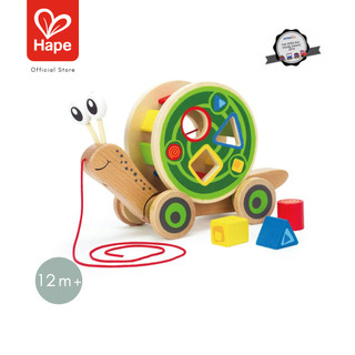 Hape Walk-a-long Snail ของเล่นลากจูงหอยทาก 12 เดือนขึ้นไป