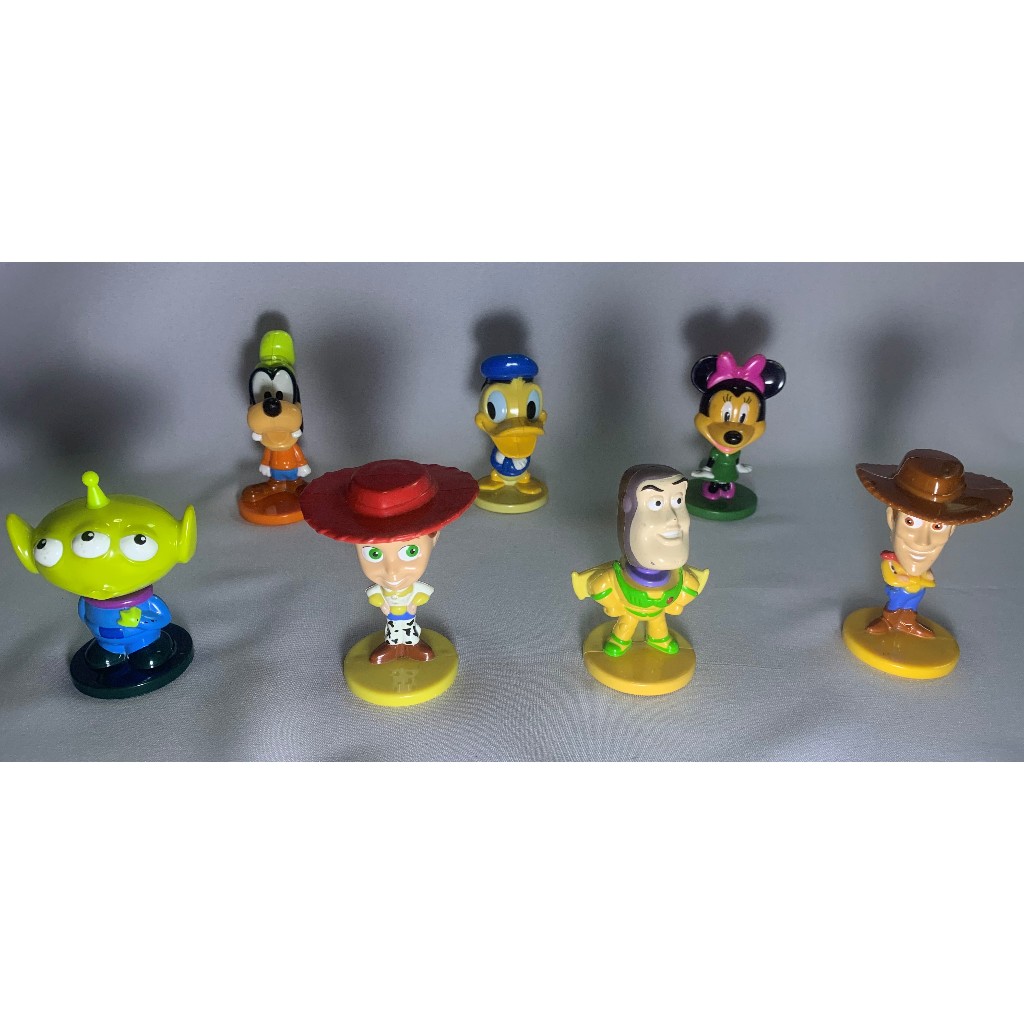 ของเล่นฟิกเกอร์ตั้งโชว์ Walt Disney / Pixar & Mickey 7 แบบ คอหมุนได้ Mfg.for Kellogg Co.Chinaของสะสม