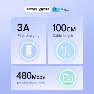 Remax Cable รุ่น RC-C113 สายชาร์จ ชาร์จเร็ว 3A สำหรับ IP / Type-C มีประกันศูนย์ไทย