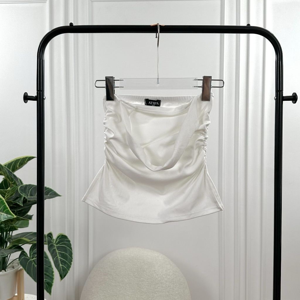 เสื้อเกาะอกคล้องคอ สีขาว มือ1 atipa