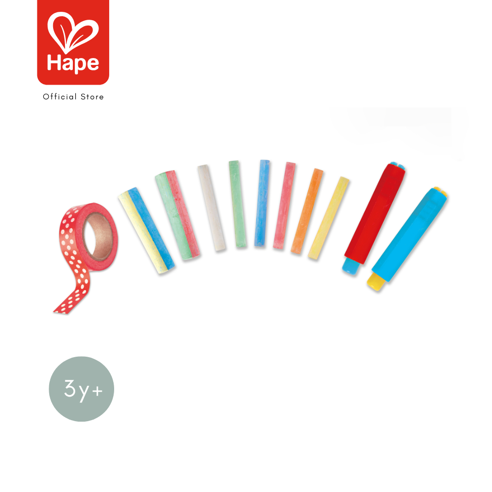 Hape - Chalks and Stencils Art        ชุดระบายสีชอล์ก และภาพพิมพ์ฉลุ        3Y+ รูปที่ 5