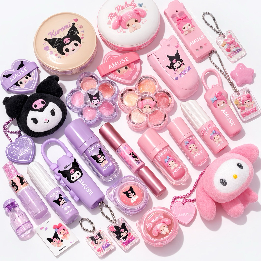 AMUSE My Melody Kuromi Makeup Collection เครื่องสำอาง ลิปทินต์ บลัช คุชชั่น พาเลท