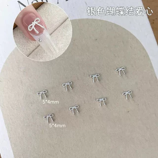 อะไหล่ติดเล็บ เครื่องประดับรูปหัวใจ โบว์ งานจริงน่ารักมาก 50ชิ้น/ห่อ สินค้าพร้อมส่ง