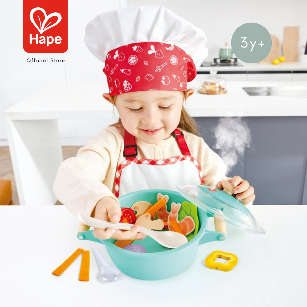 Hape طقم لعب الطبخ قِدر الشابو شابو Little Chef Cooking & Steam Playset 3Y+ صورة 2