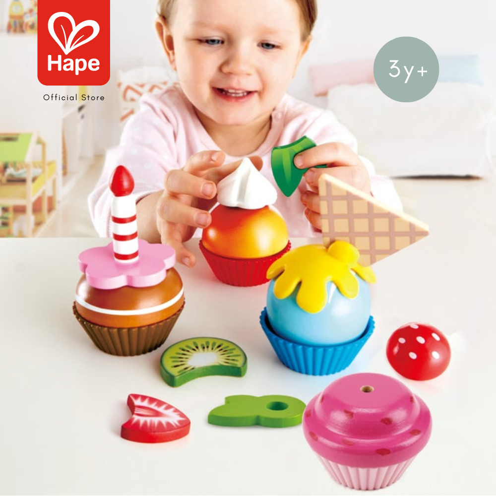 Hape Cupcakes – Wooden Play Food Set, 3Y+ image 2