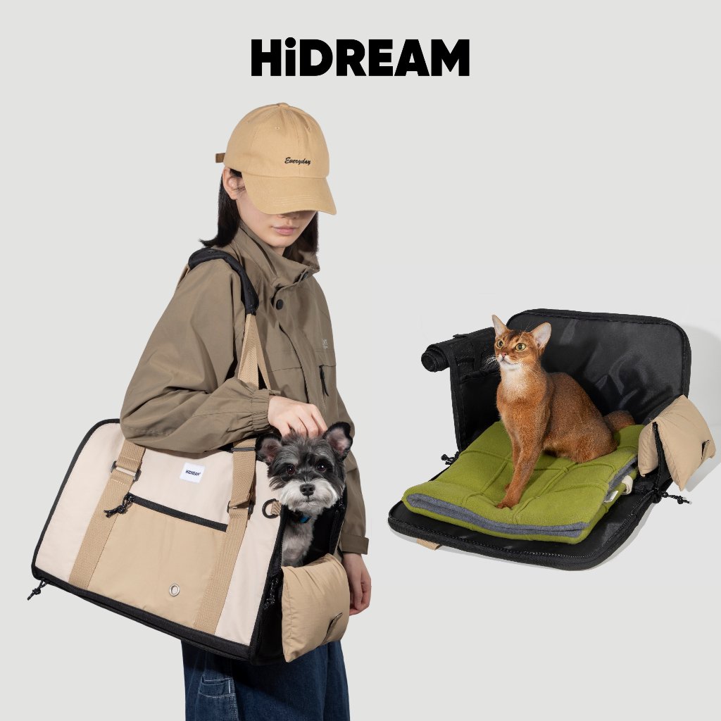 HiDREAM กระเป๋าสัตว์เลี้ยงสะพายข้าง Pet Carrier พับเก็บได้ น้ำหนักเบา พกพาง่าย