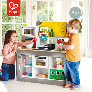 Hape Deluxe Kitchen Playset with Fan Fryer	ครัว 3 เคาท์เตอร์มีเสียงมีไฟ เป่าลมได้	3Y+ รูปที่ 2