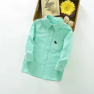 เสื้อเชิ้ตเด็ก เสื้อเชิ้ตเด็กชาย เสื้อมีปก เสื้อเชิ้ตสีขาวเด็ก สินค้าพร้อมส่งในไทย