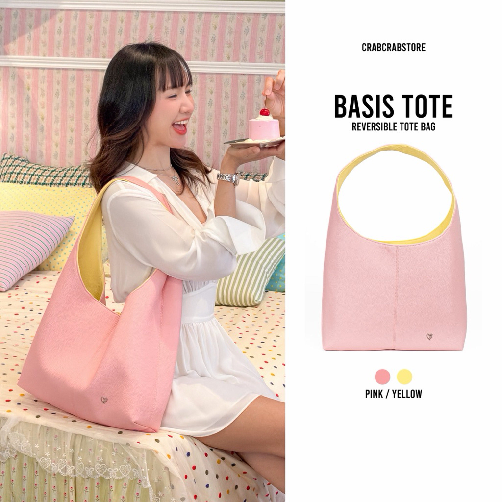 Crabcrab Store รุ่น BASIS TOTE กระเป๋าtote สามารถใช้ได้2ด้าน วัสดุBio based