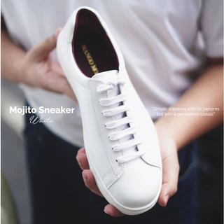 พร้อมส่ง | MANGO MOJITO | Mojito Sneaker White | รองเท้าสนีกเกอร์หนังแท้ | Smart Casual | ใส่สบาย