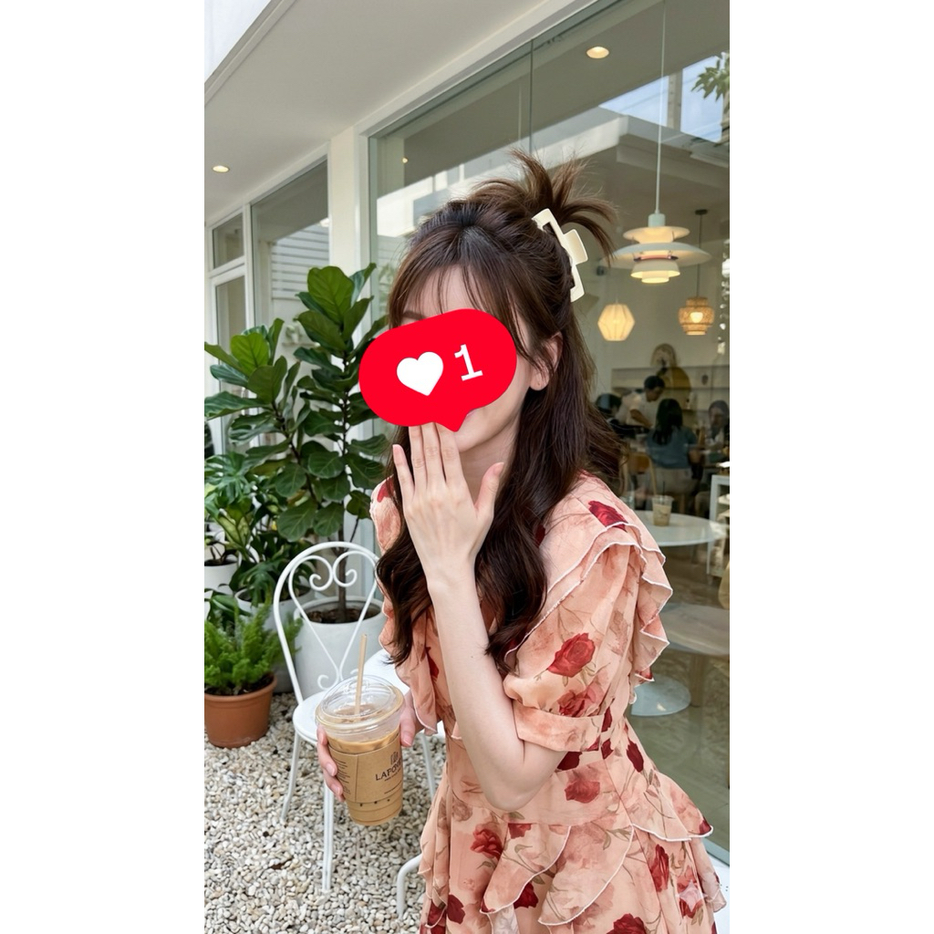 **ส่งต่อ** 👗Charmie Dress Size M  เดรสกุหลาบสุดหวาน 🌹จากร้าน Labelle Clothing Brand