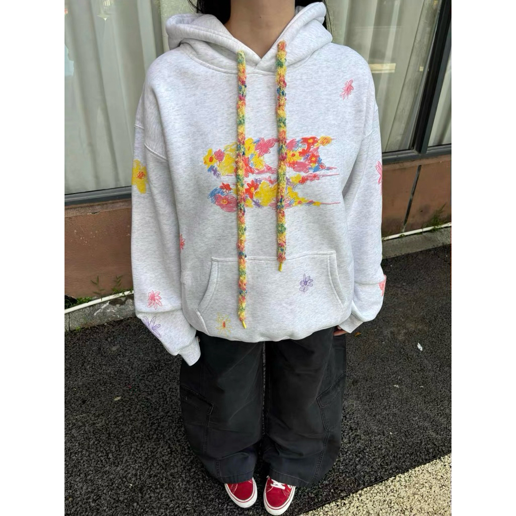 [Pre-order/พร้อมส่ง] CryingCenter ของแท้ เสื้อกันหนาวแขนยาวฮู้ดดี้ Fallen Flowers Hoodie