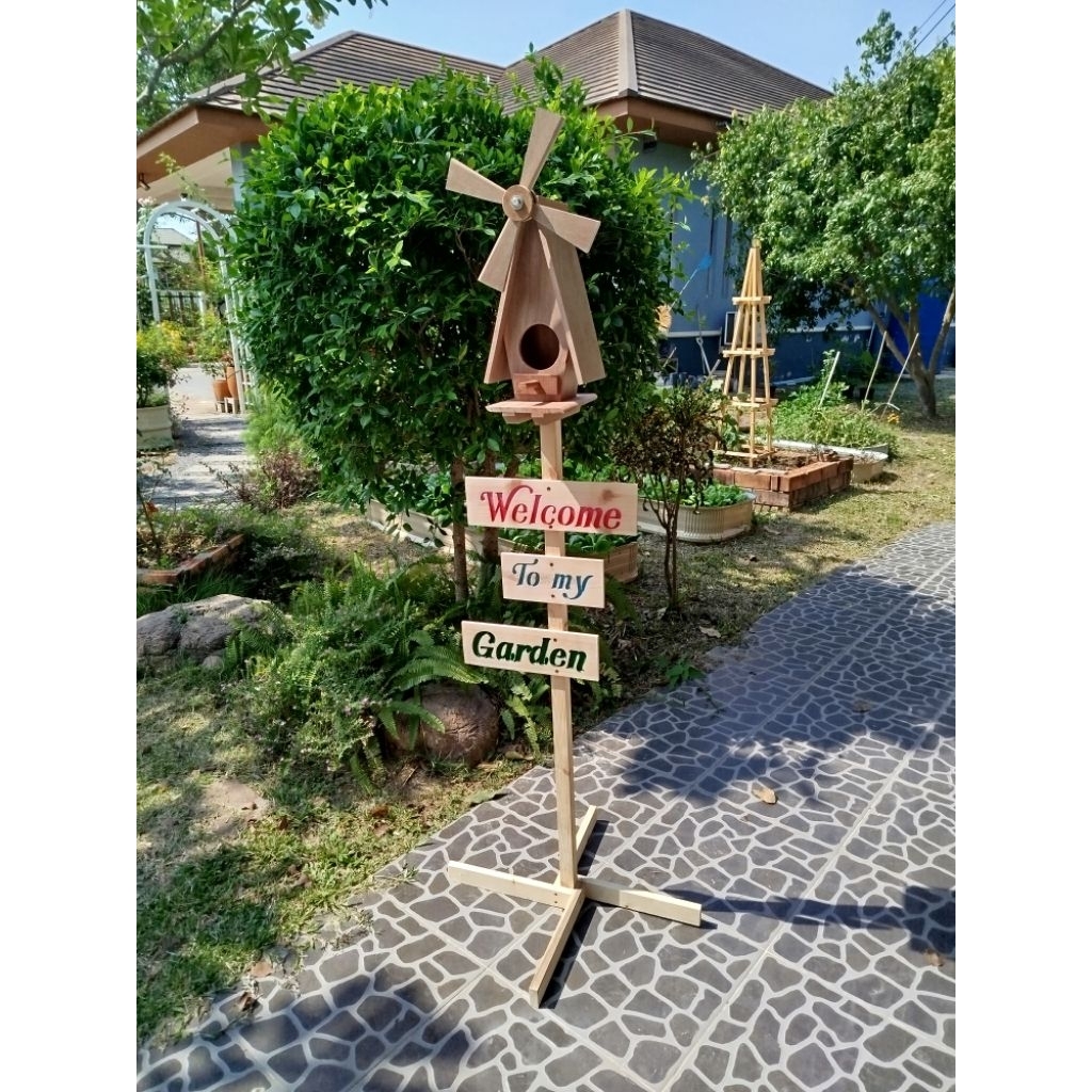บ้านนก ป้ายบ้านนกตกแต่งสวน