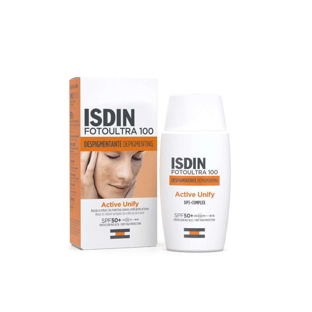 ISDIN FOTOULTRA 100 ISDIN ACTIVE UNIFY FUSION FLUID SPF50+ กันแดดต้านฝ้า ป้องกันรังสีที่ก่อให้เกิดฝ้า กระ ผิวหมองคล้ำ