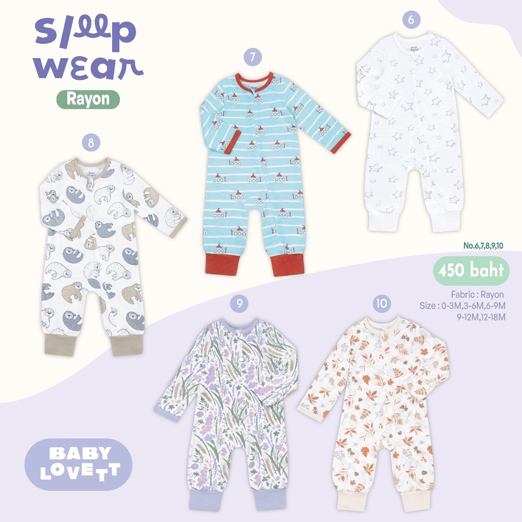 [ฺBabylovett] BBLV (B) - Sleepwear ชุดนอนเปิดเท้า