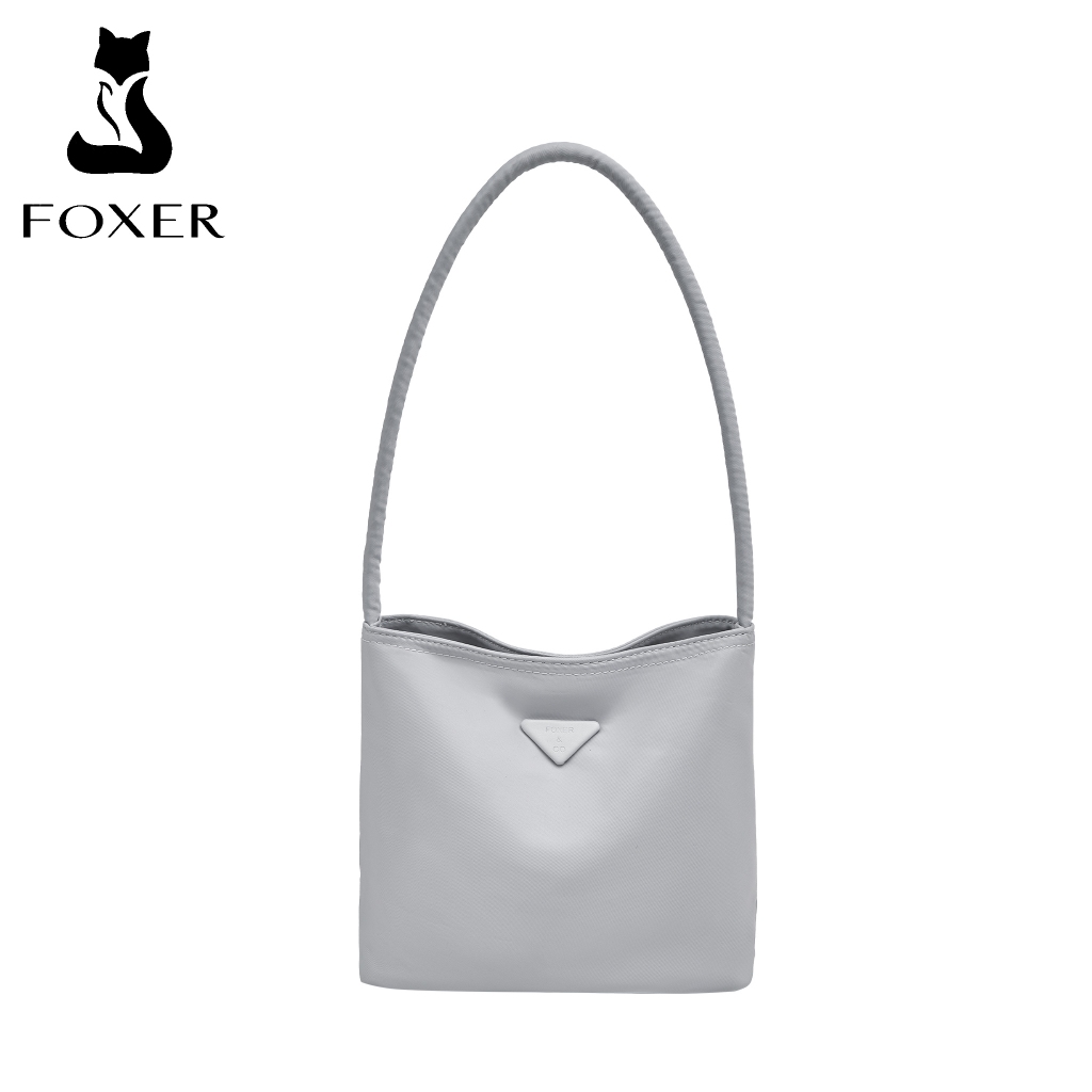 FOXER กระเป๋าผ้าสะพายไหล่ กระเป๋าผู้หญิงสุดเก๋ กระเป๋าความจุขนาดใหญ่
