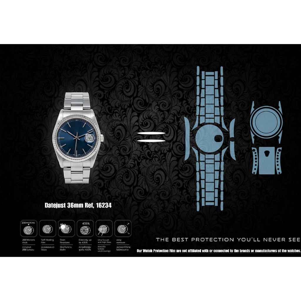 16234 Datejust Oyster 36mm ฟิล์มป้องกันรอยนาฬิกา Watch Protection Film for สำหรับ Rolex Datejust 36m