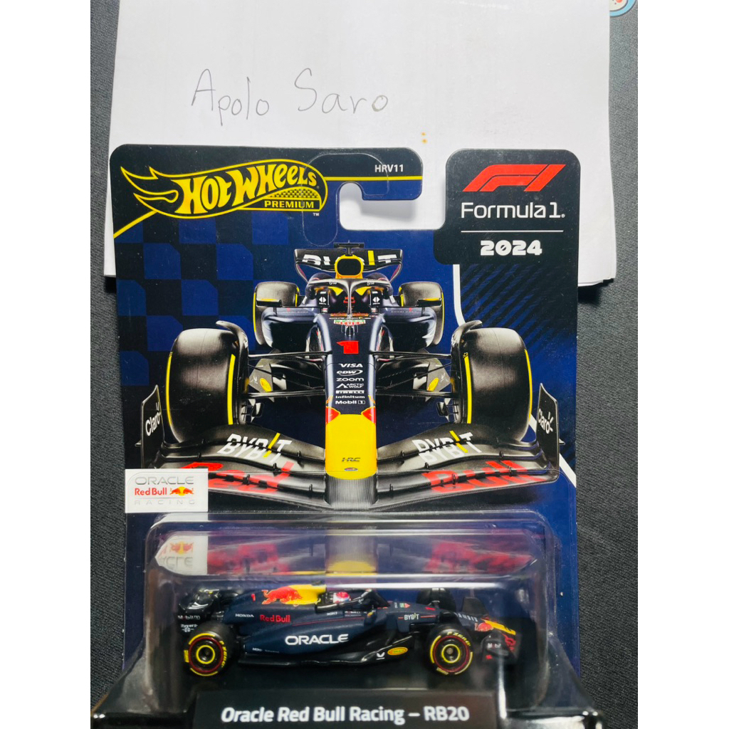 Hot Wheels Premium F1 2024 Red Bull RB20 1:64 Oracle Red Bull Racing โมเดลรถ F1 ของสะสม