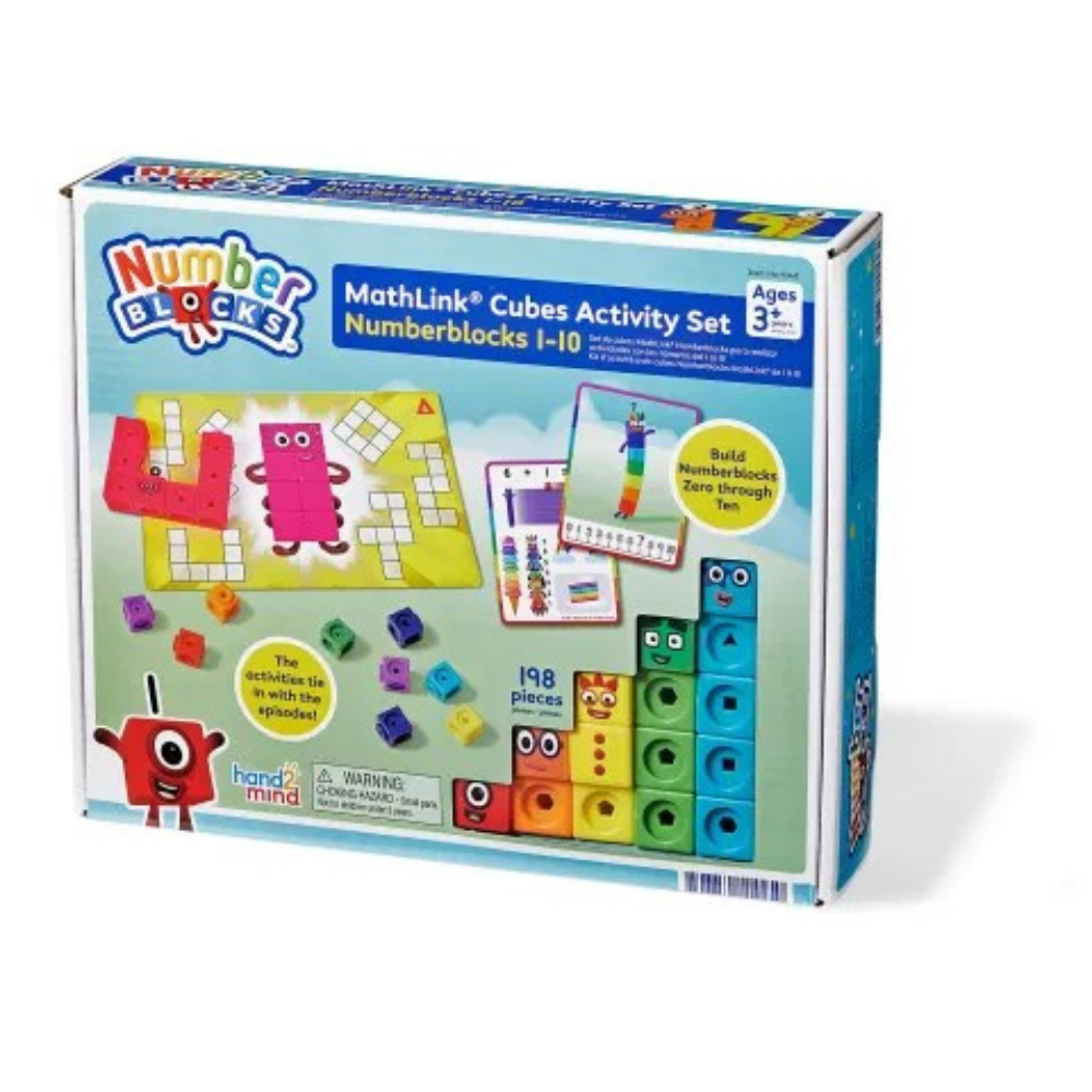 [อายุ 3+] ชุดกิจกรรมลูกบาศก์นัมเบอร์บล็อก 1-10 (Numberblocks Mathlink Cubes : 1-10 Activity Set) [Hand2Mind]