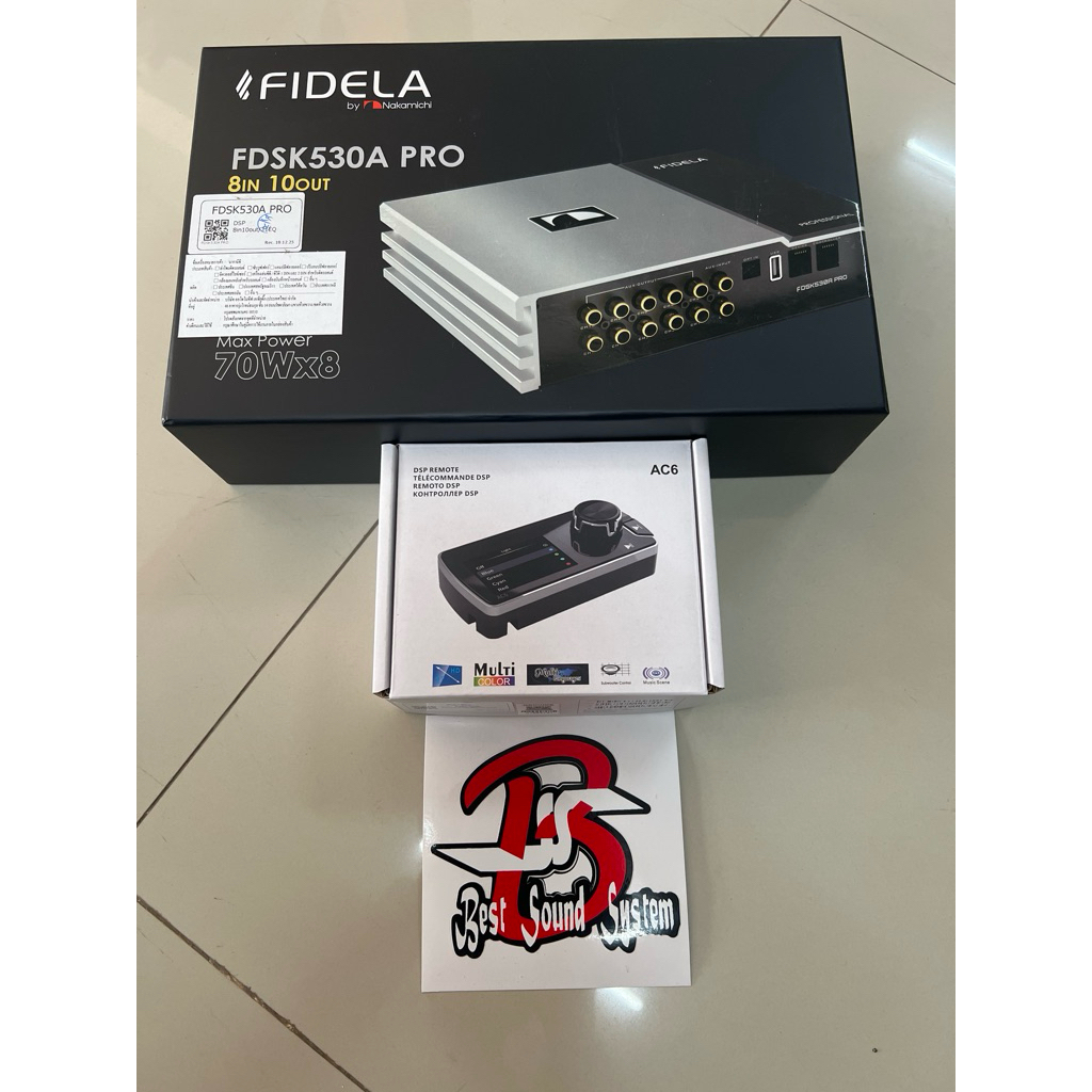 16800บาท DSP ยี่ห้อ NAKAMICHI รุ่น FDSK530A PRO พร้อม จอคอนโทรล AC6 2in 10out 70x8Ch DSP AMP ติดรถยน